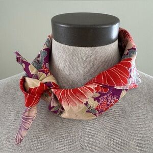 Vintage Floral Cotton Scarf by Naomi Itaya